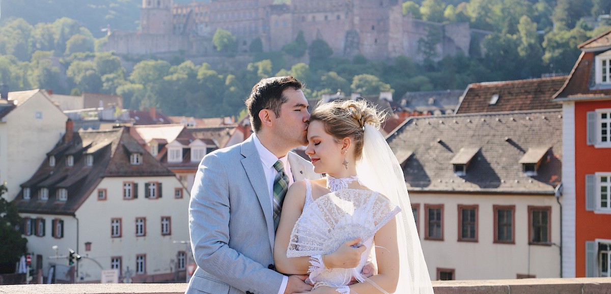Die Hochzeit in der Altstadt in Heidelberg
