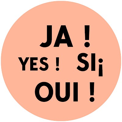 Logo JA ! YES ! SI ¡ OUI !