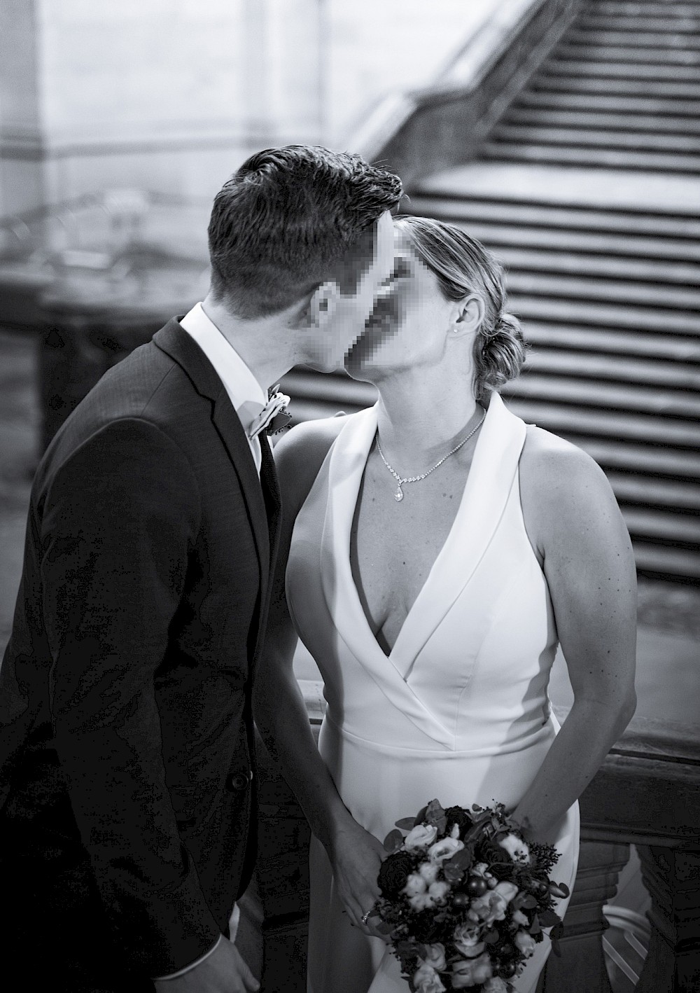 reportage Winterhochzeit in Hannover mit Brautpaarshooting im Neuen Rathaus 27
