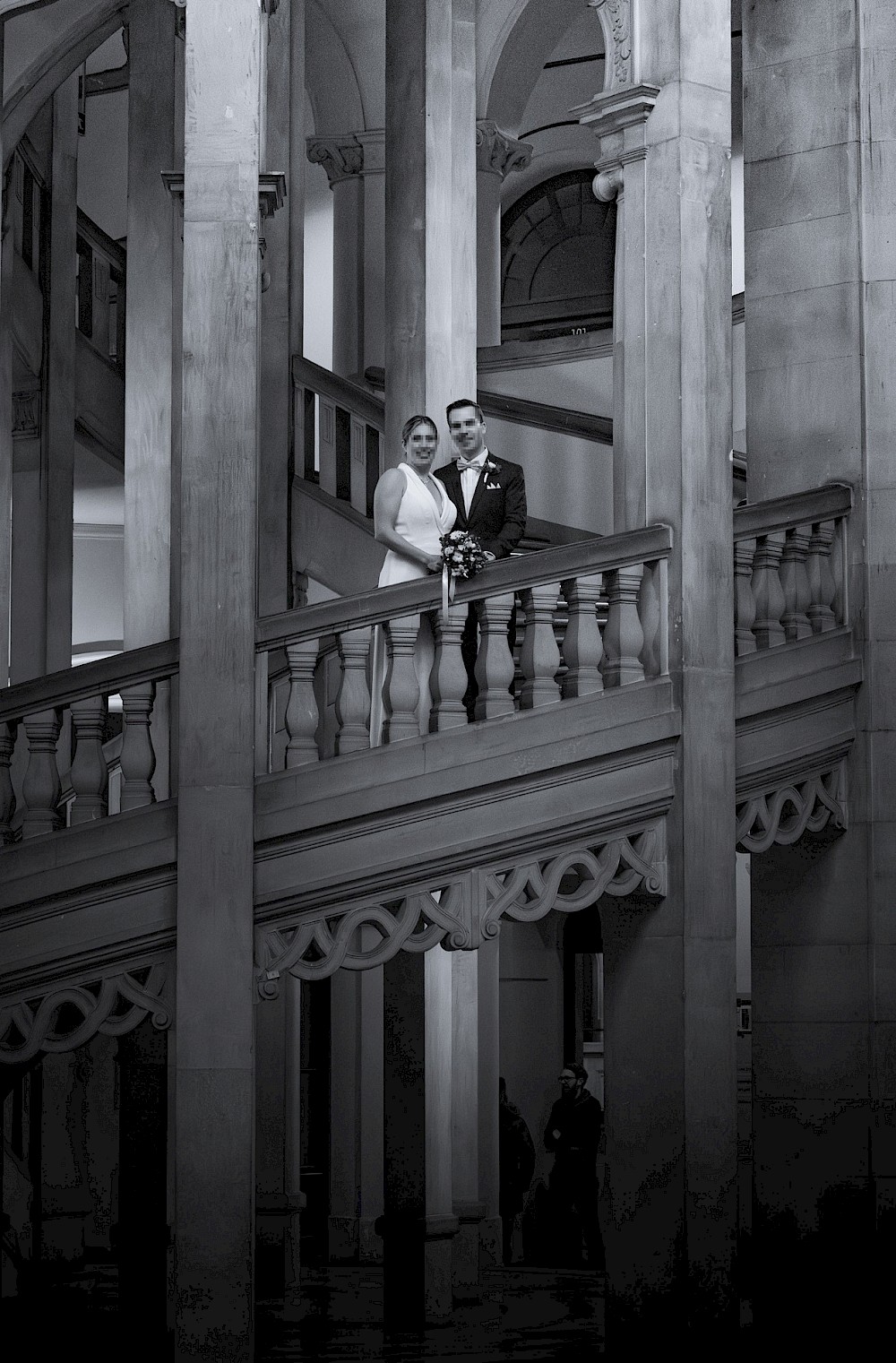 reportage Winterhochzeit in Hannover mit Brautpaarshooting im Neuen Rathaus 11